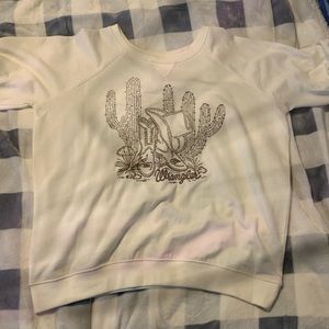 White Wrangler Crewneck Pullover